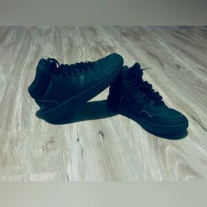 Boys Black Adidas High Tops sz 1Y